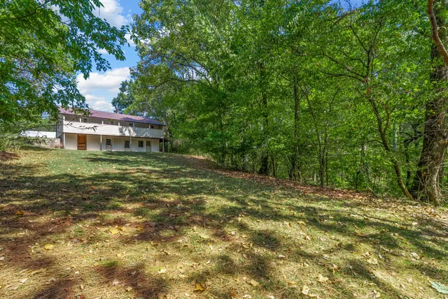 a house with swimming pool in front of it