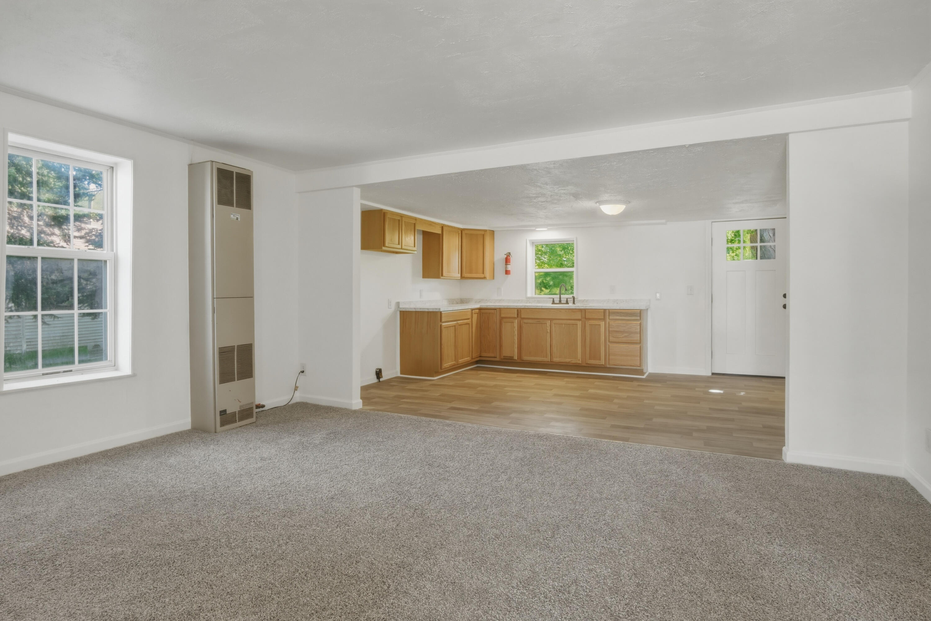 209 South River Road Evart, MI 49631 - Photo 5 of 21 Living Room/Kitchen View