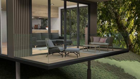 0 Wet Mill Creek Road Celina, TN 38551 - Photo 4 of 42 a view of a balcony with chairs and floor to ceiling window