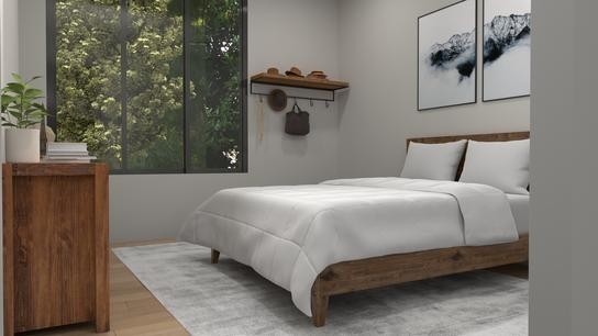 0 Wet Mill Creek Road Celina, TN 38551 - Photo 9 of 42 a bed sitting in a bedroom next to a window with potted plants