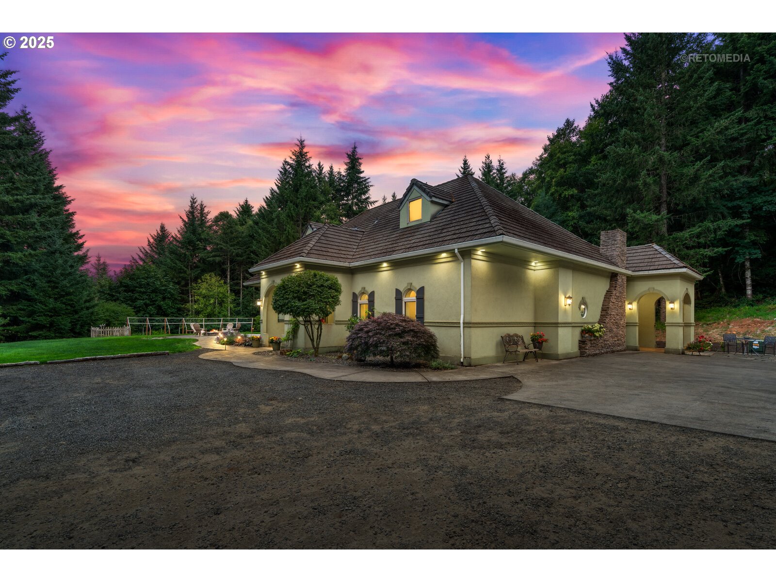 40811 Northwest Linklater Road North Plains, OR 97133 - Photo 3 of 48 a view of an house with backyard space and garden