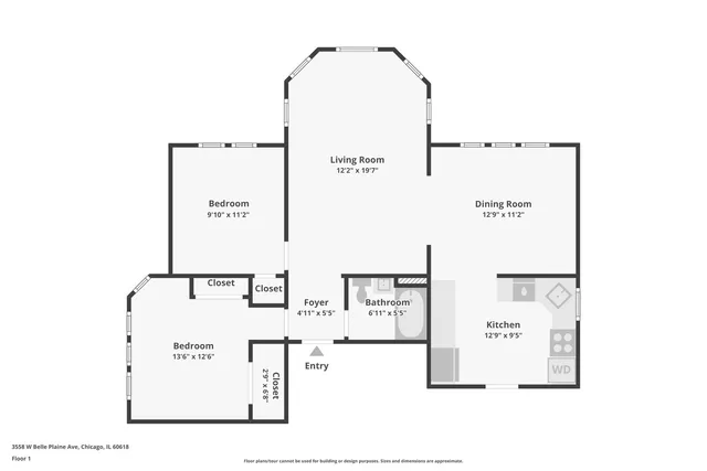 $255,000 | 3558 West Belle Plaine Avenue, Unit 3, Chicago, IL 60618