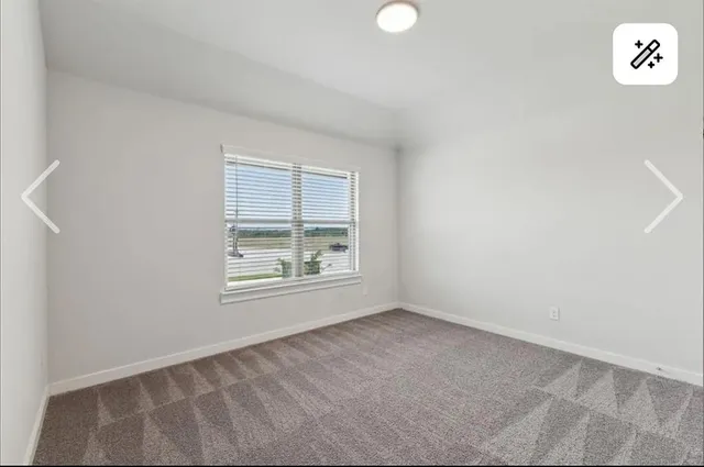 an empty room with a window