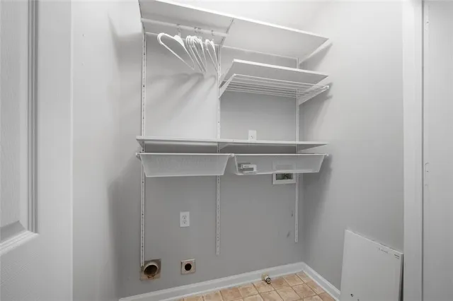a close view of closet