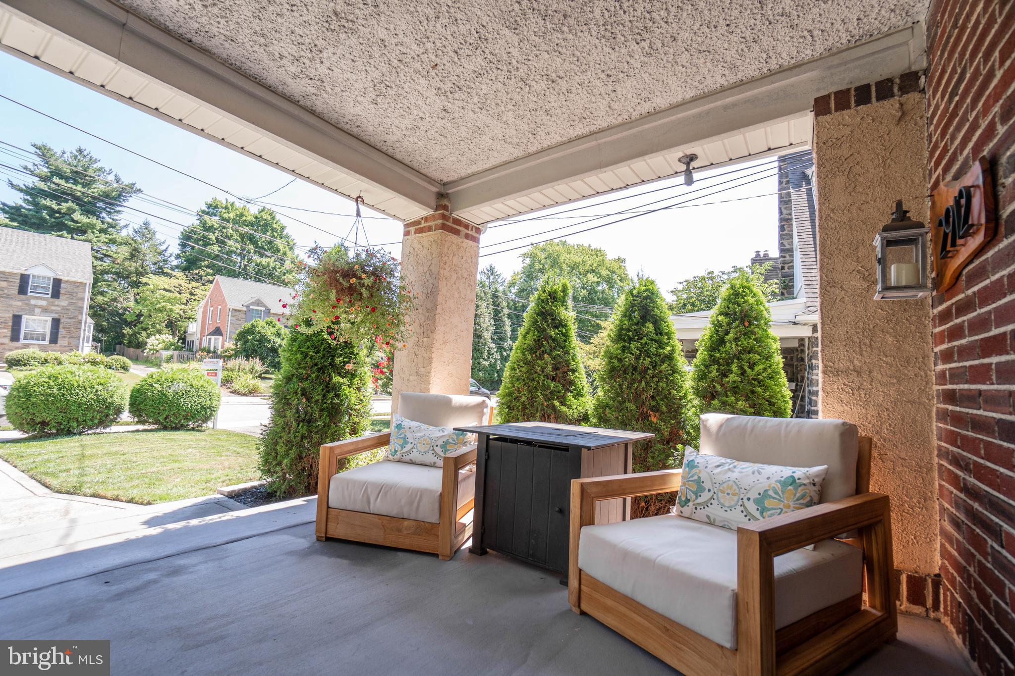 2912 Mapleshade Road Ardmore, PA 19003 - Photo 10 of 46 a balcony with furniture and a potted plant