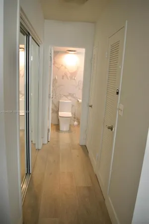 a view of a bathroom from a bathroom