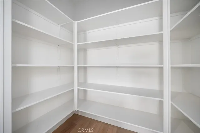 a empty closet with white paint