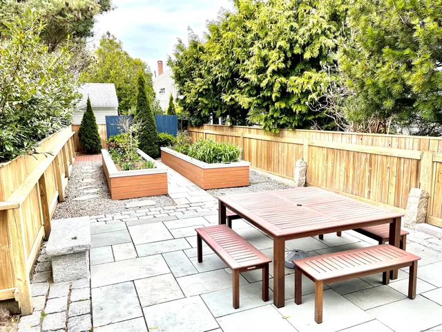 a outdoor space with chairs