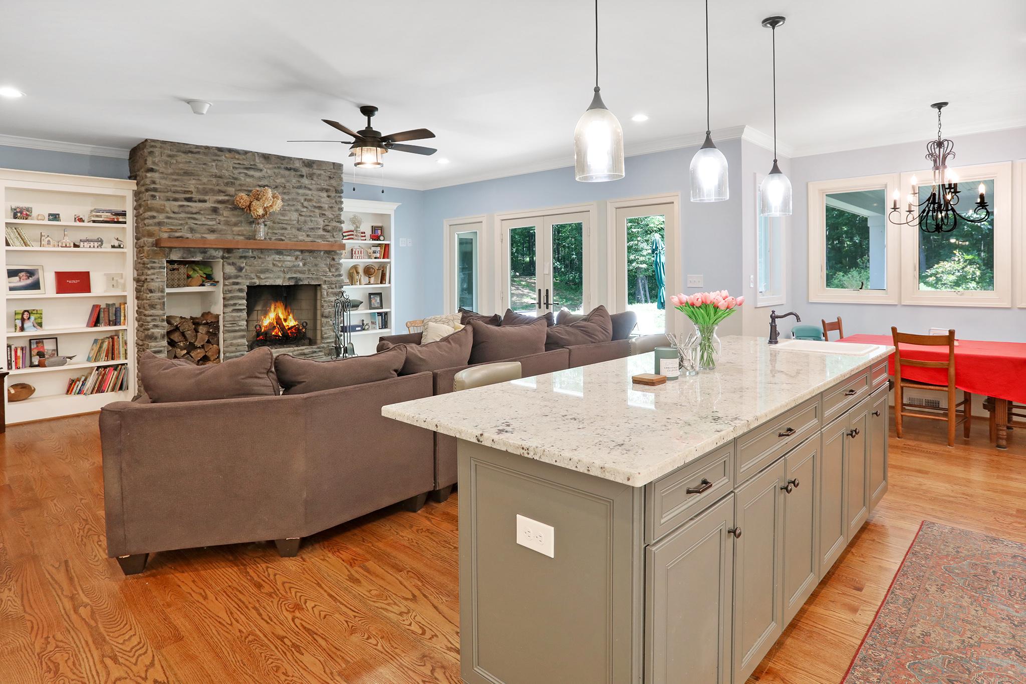 3411 Fenny Hill Road Delaplane, VA 20144 - Photo 22 of 75 floor to ceiling woodburning fireplace & wood nook