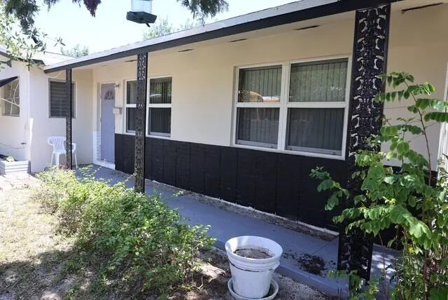 a outdoor space with plants