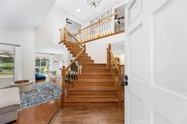 a view of entryway livingroom and hall