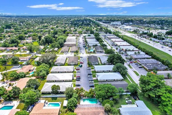 an aerial view of multiple house