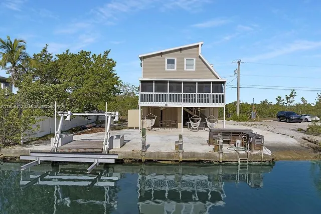 a view of house with ocean view