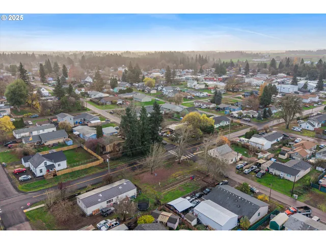 an aerial view of a city