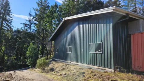 a view of wooden house