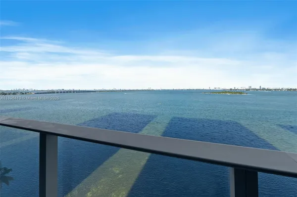 a view of an ocean and beach