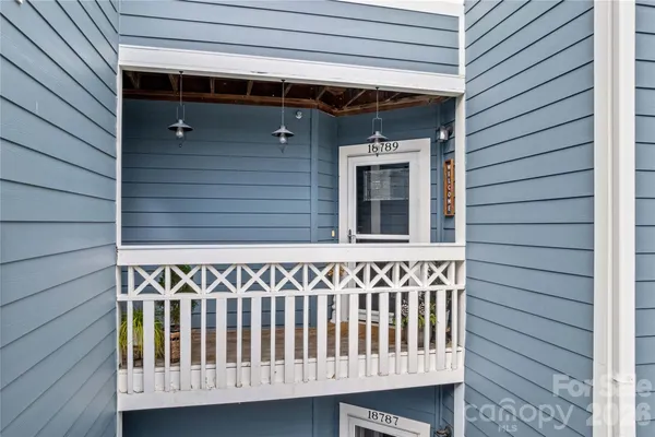 a view of a brick building with front door