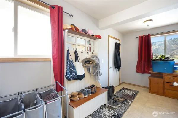 a room with storage and utility