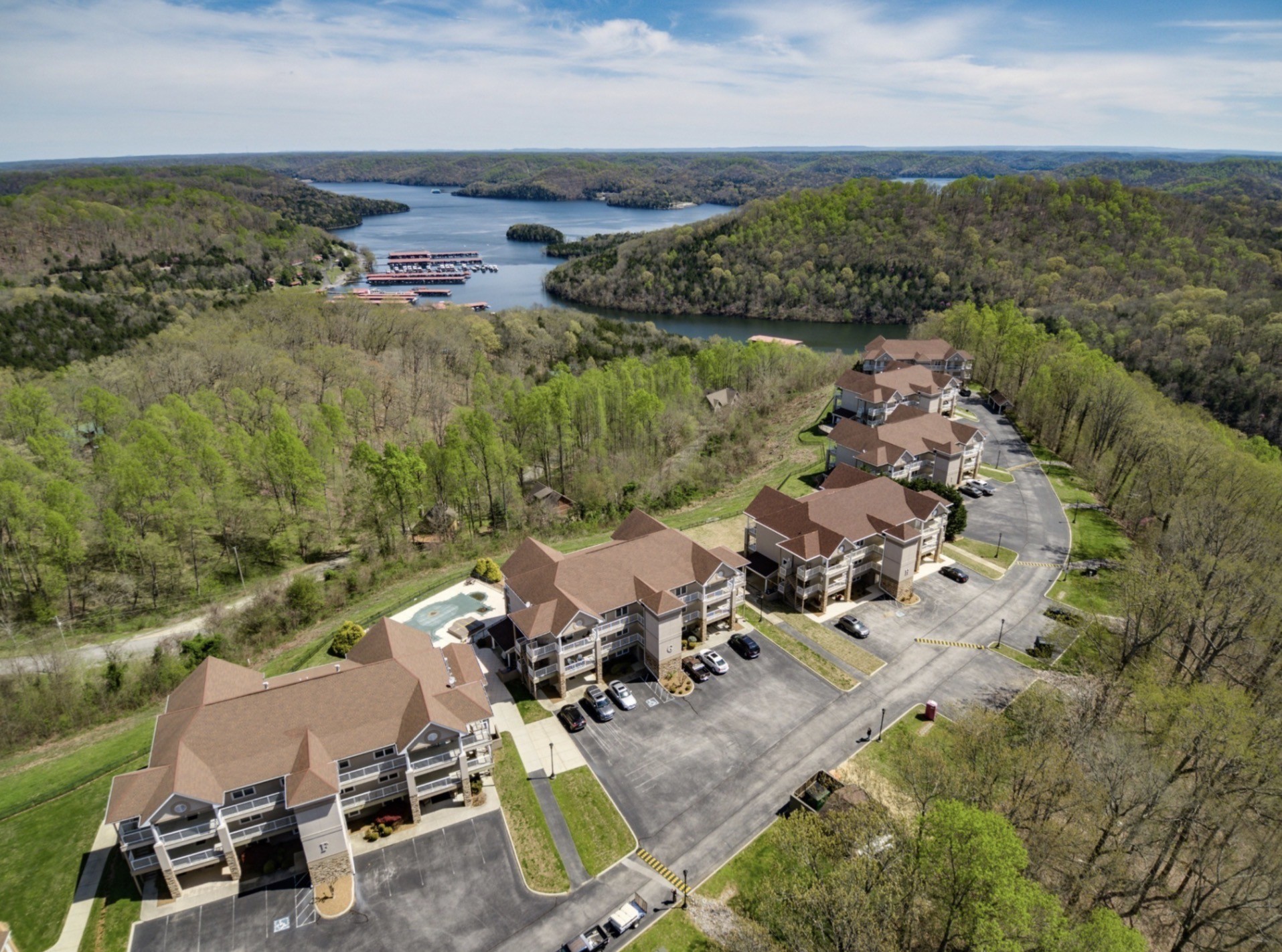 7100 Dale Ridge Road, Unit A1 Lancaster, TN 38569 - Photo 3 of 22 an aerial view of a house with garden space and outdoor seating