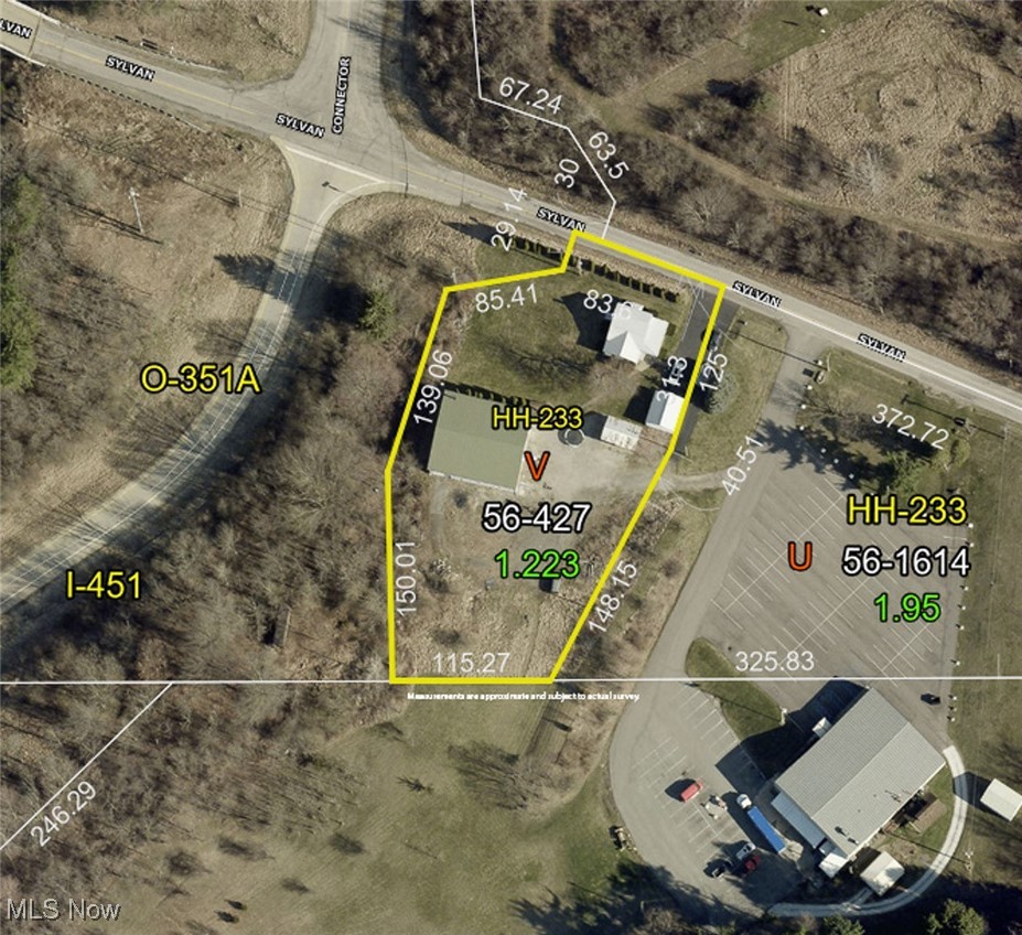 1853 Sylvan Road Wooster, OH 44691 - Photo 34 of 37 Aerial overview of property's location featuring property boundaries highlighted