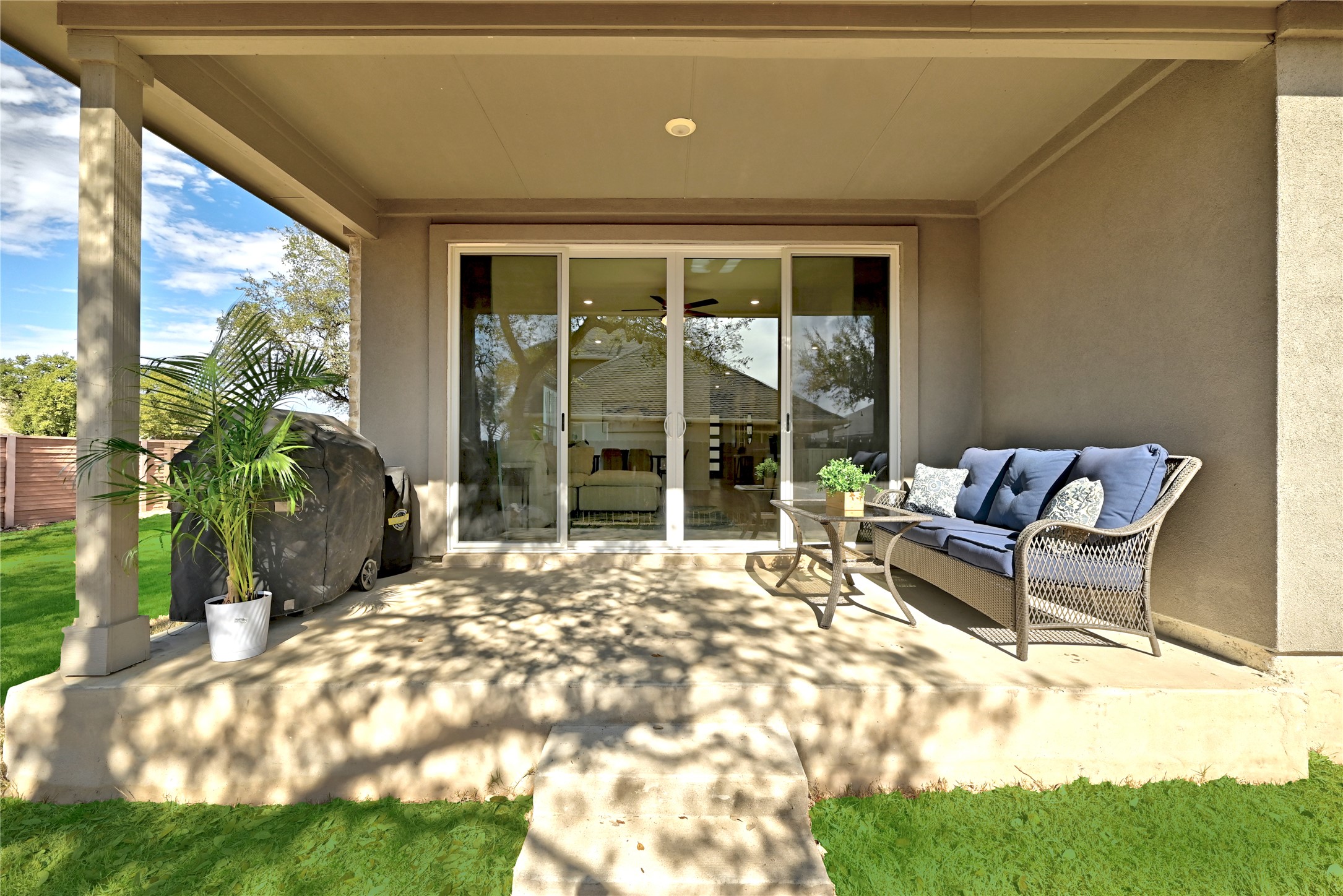 4420 Ingram Road Georgetown, TX 78628 - Photo 27 of 40 View of patio / terrace with an outdoor living space and grilling area