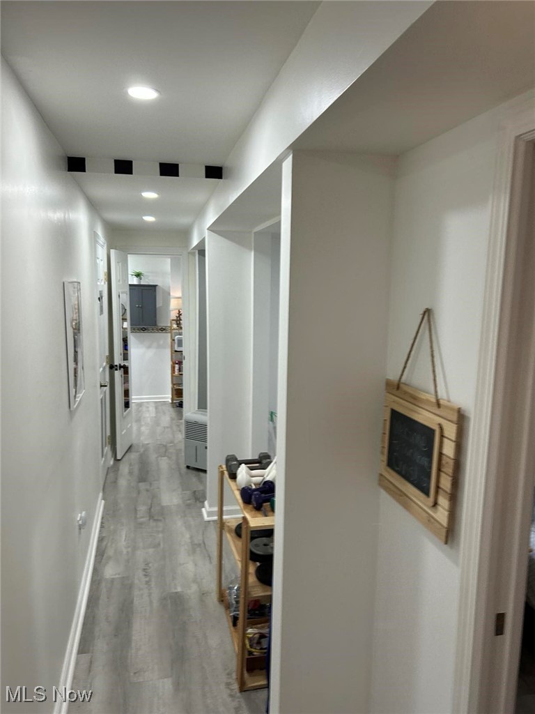 180 Elizabeth Parkway Akron, OH 44304 - Photo 20 of 46 Hallway featuring recessed lighting lower level (newly installed 2023)
