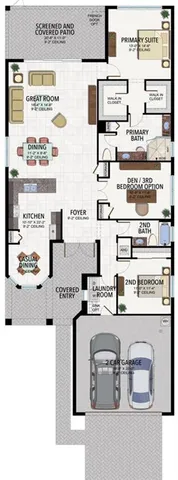 a park with palm trees