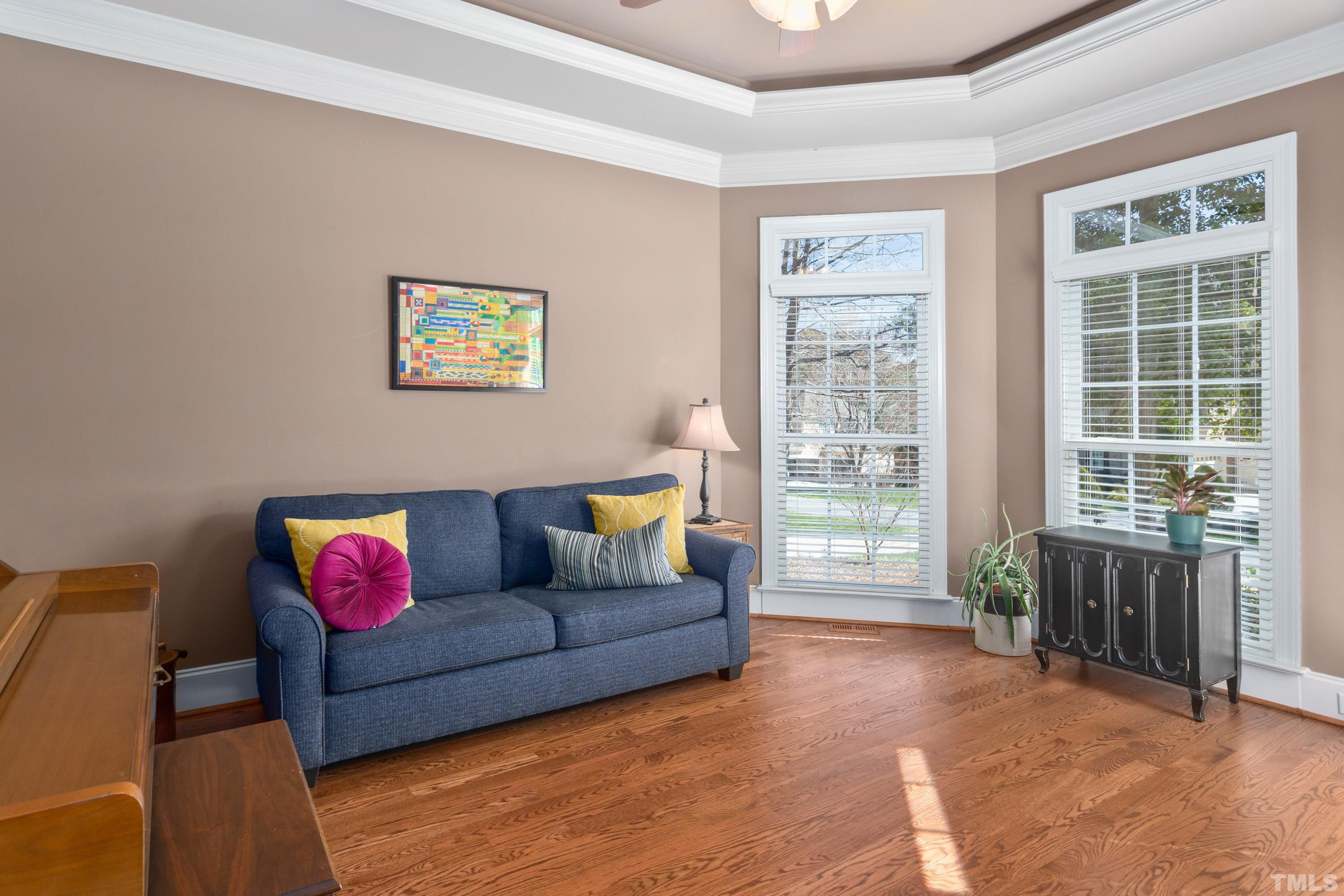 4328 Summer Brook Drive Apex, NC 27539 - Photo 11 of 76 a living room with furniture and a large window