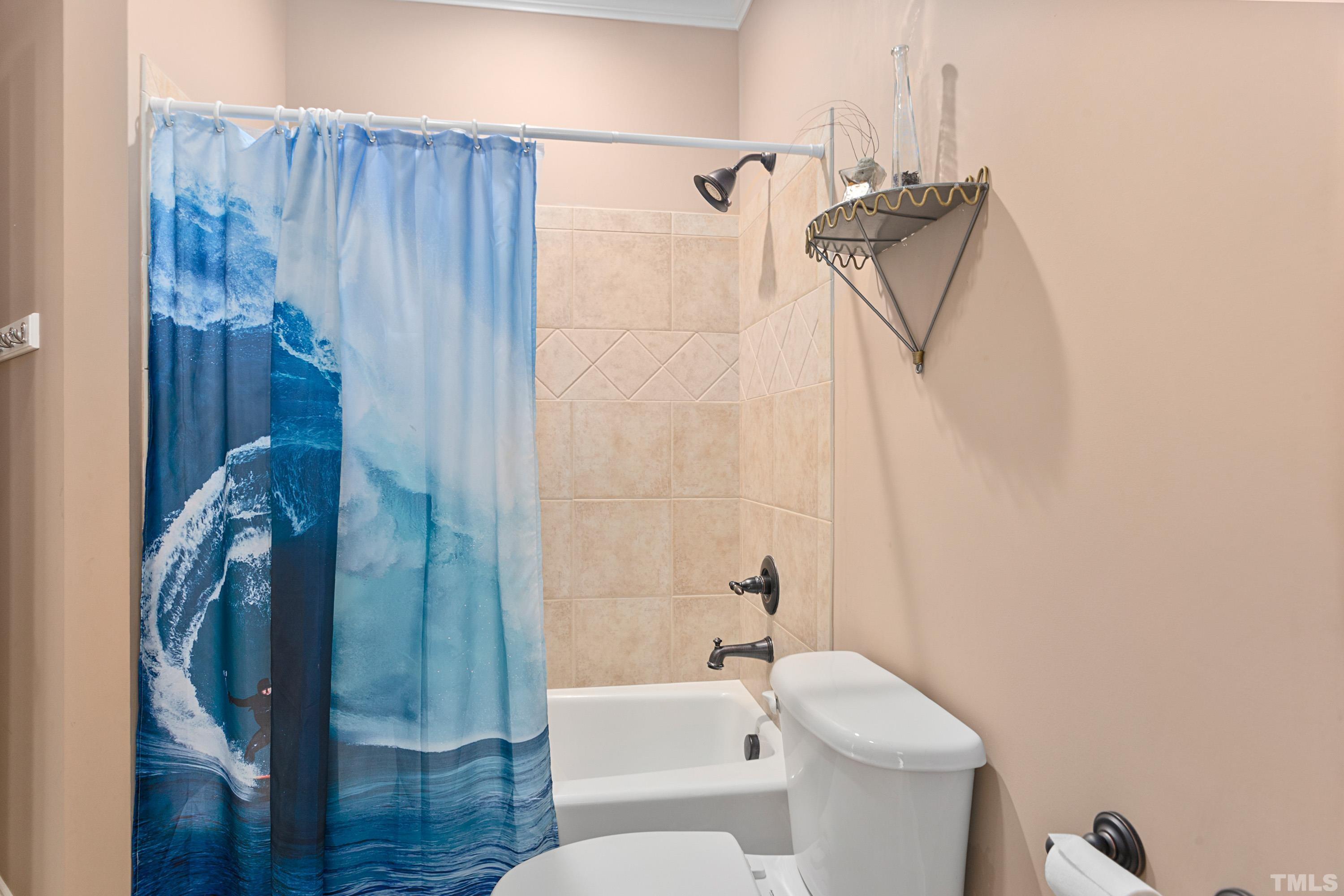 4328 Summer Brook Drive Apex, NC 27539 - Photo 44 of 76 a bathroom with a toilet and shower