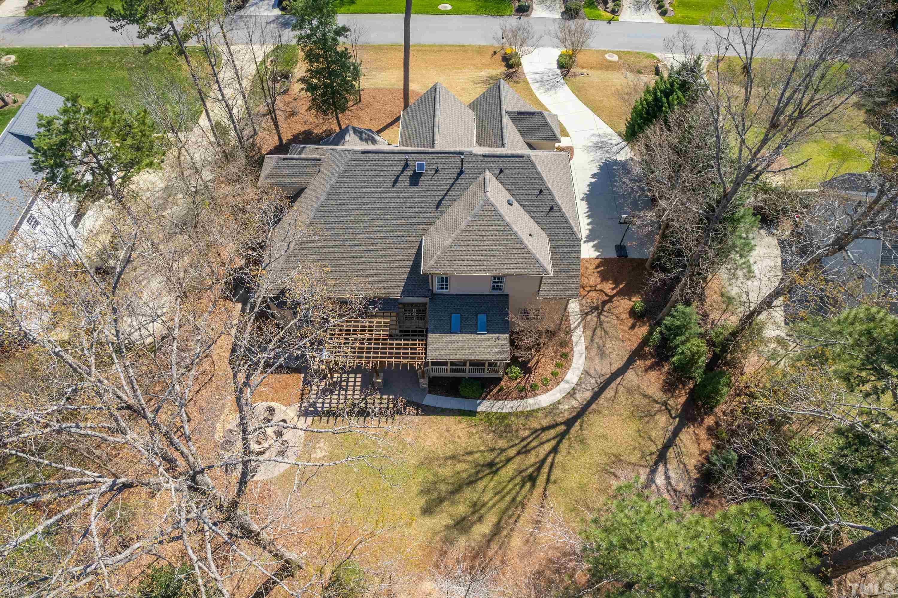4328 Summer Brook Drive Apex, NC 27539 - Photo 61 of 76 a aerial view of a house with a yard