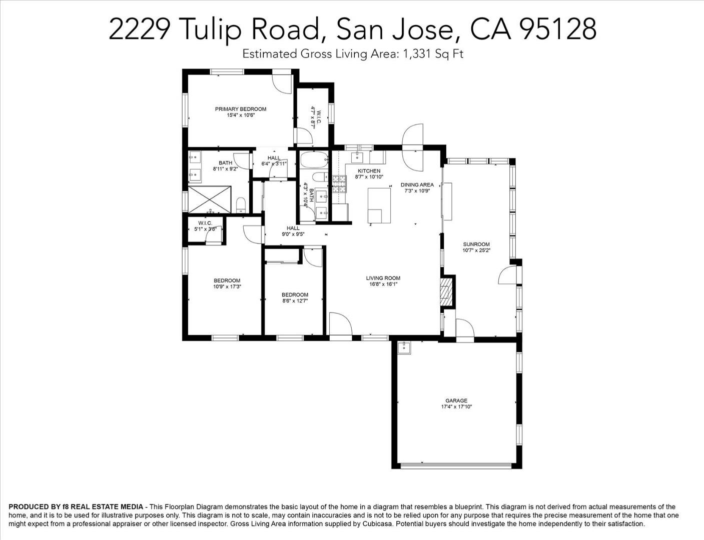 2229 Tulip Road San Jose, CA 95128 - Photo 34 of 34 a picture of a floor plan