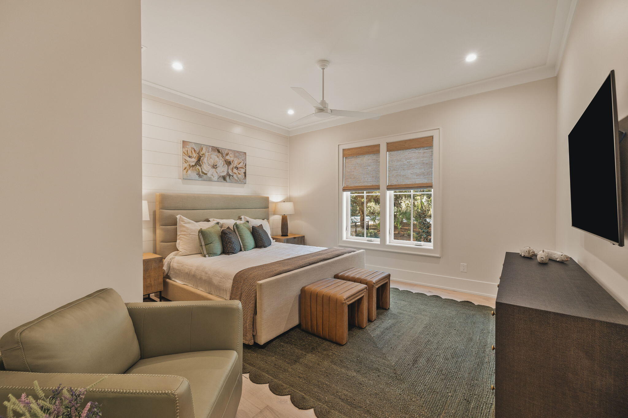 157 Blue Lake Road Santa Rosa Beach, FL 32459 - Photo 48 of 83 a bed room with a bed and a television