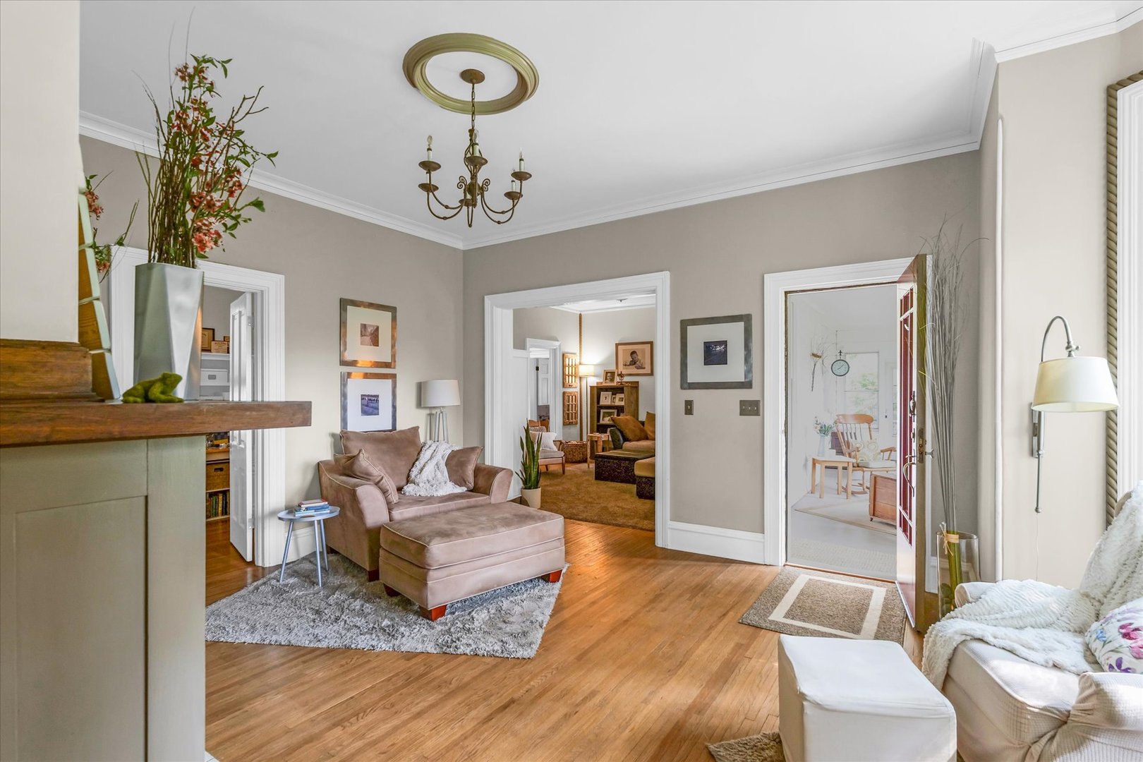 320 East Locust Street Watseka, IL 60970 - Photo 13 of 95 a living room with furniture and a chandelier