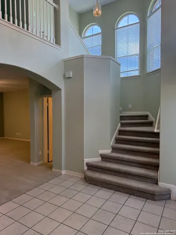 a view of a hallway with closet area