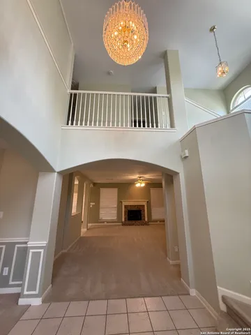 a view of an entryway with a window