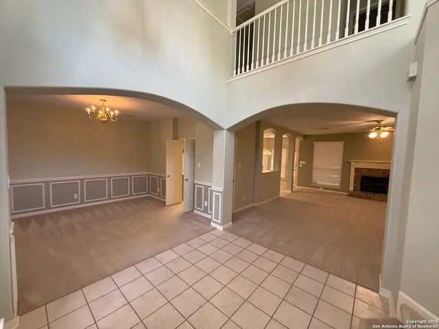 a view of a hallway with entryway