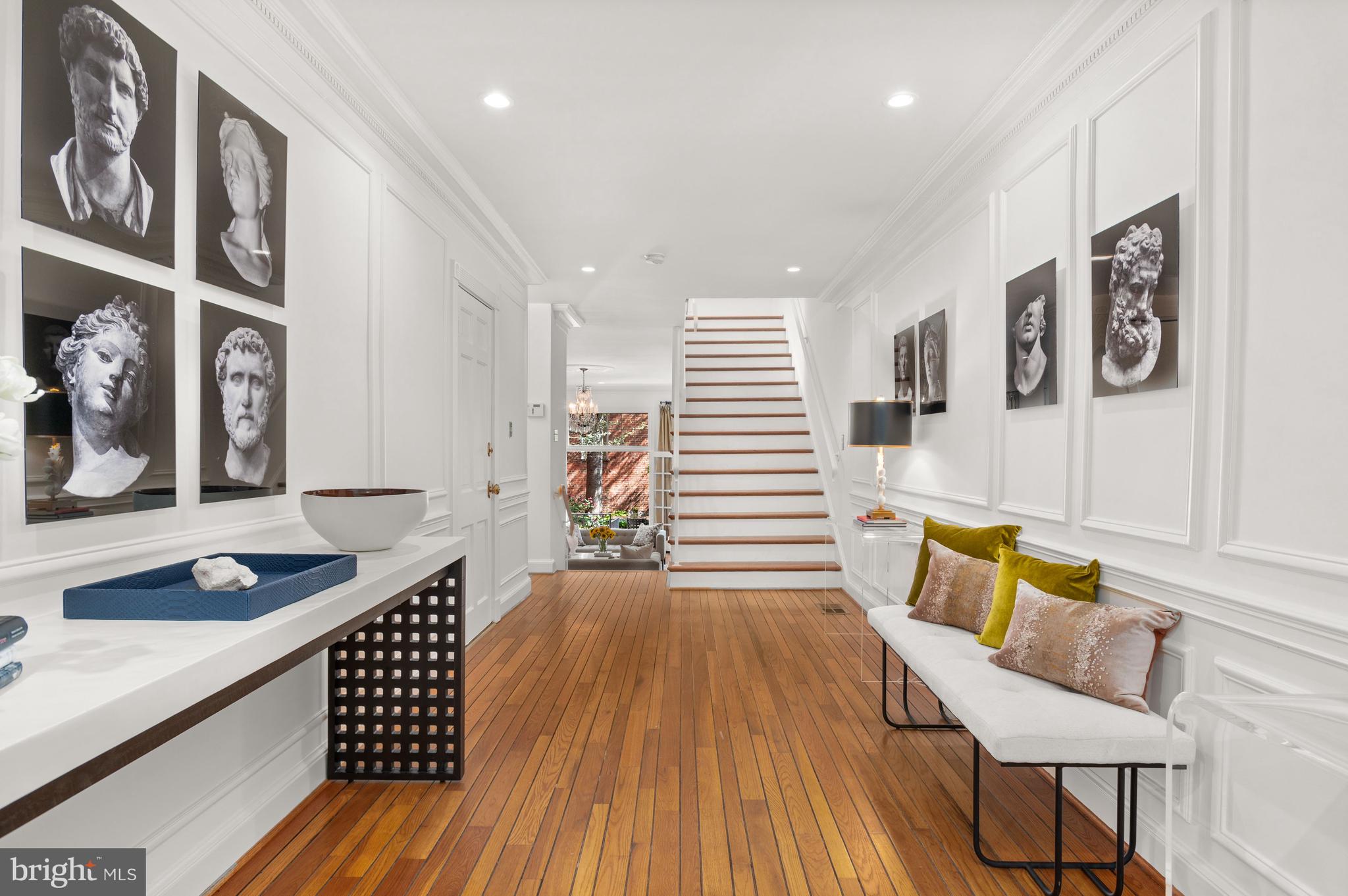 1675 34th Street Northwest Washington, DC 20007 - Photo 3 of 41 Wide front hallway and staircase