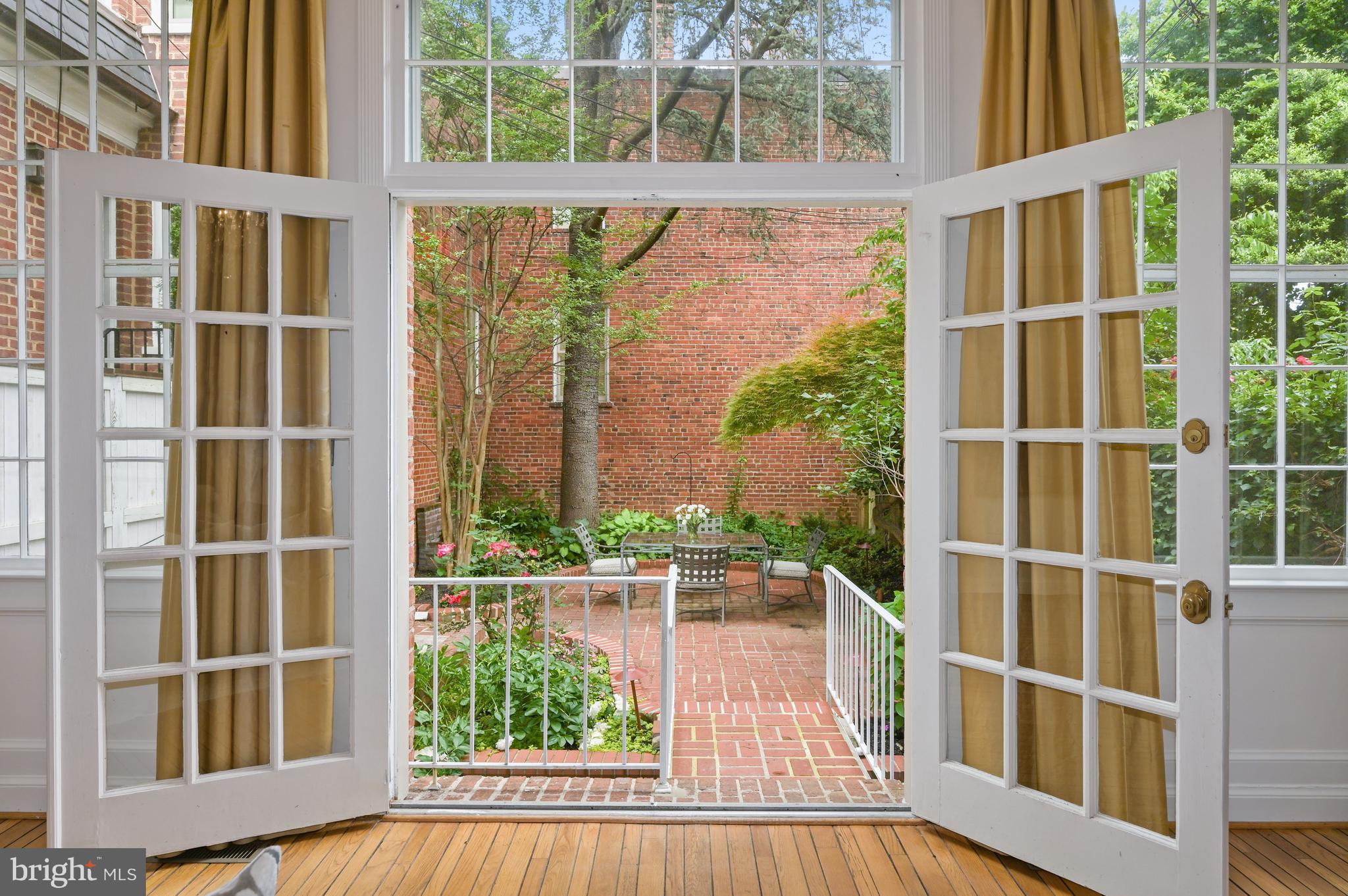 1675 34th Street Northwest Washington, DC 20007 - Photo 35 of 41 French doors to garden