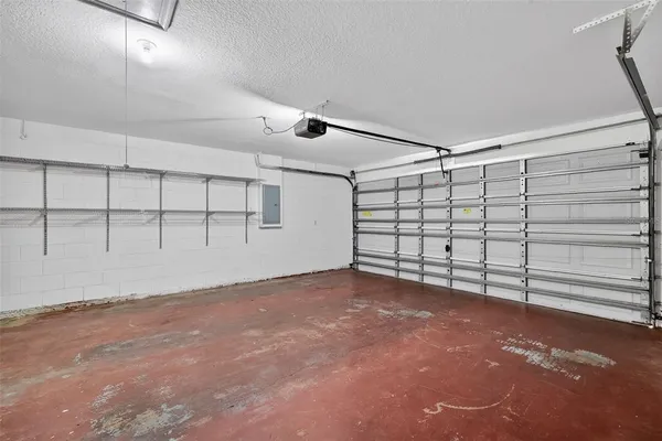 a view of a garage