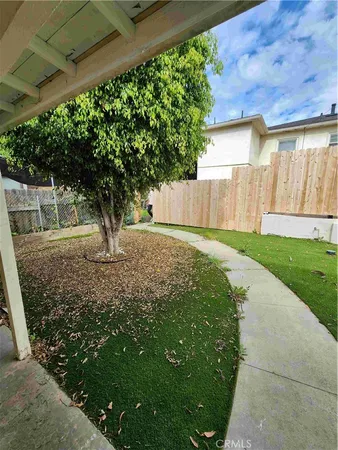 a view of a backyard