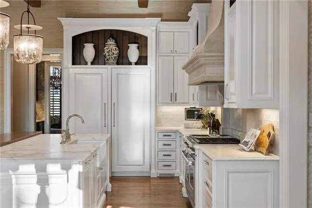 aerial view of a house with a yard