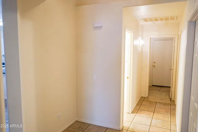 an empty room with a window