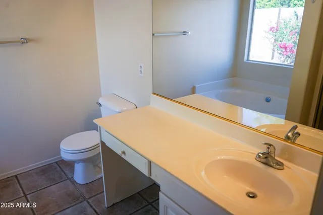 a bathroom with a tub