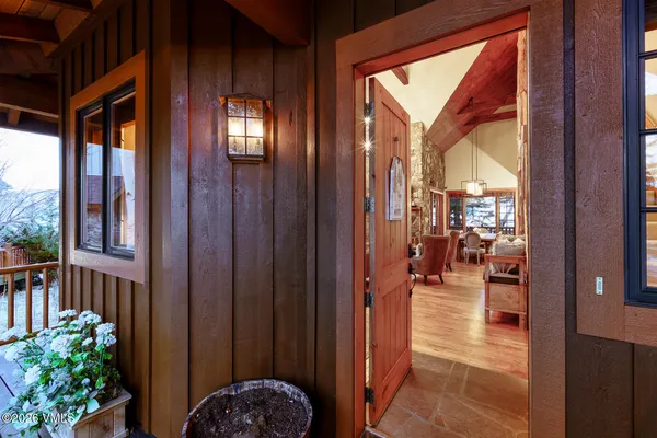 a view of a pathway of a building