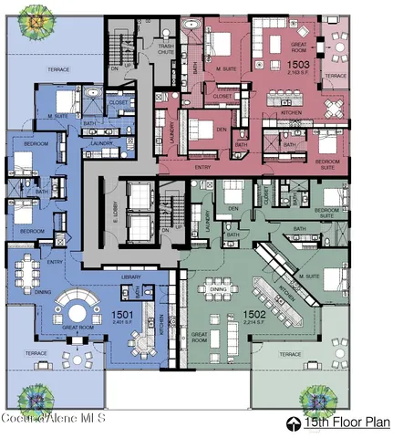 $2,324,450 | 116 South 3rd Street, Unit 1503, Coeur D'Alene, ID 83814