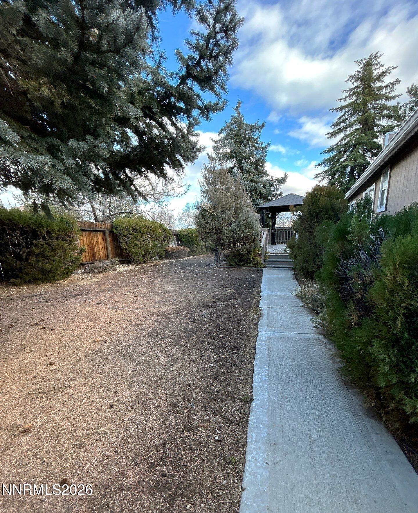 4771 Amber Hill Lane Reno, NV 89523 - Photo 20 of 20 a view of a backyard with plants and large trees