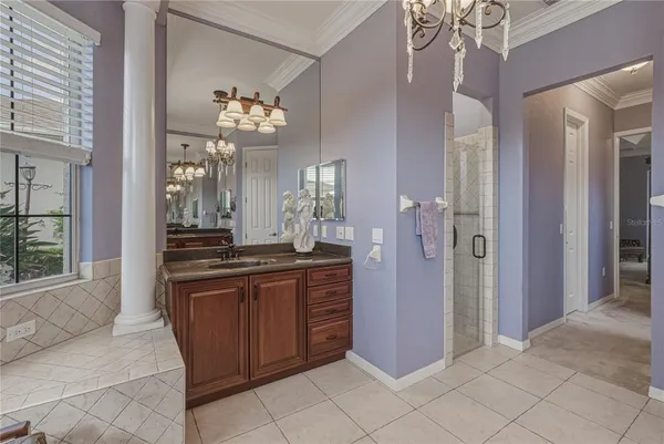 a view of a big house with a big yard and a large tree