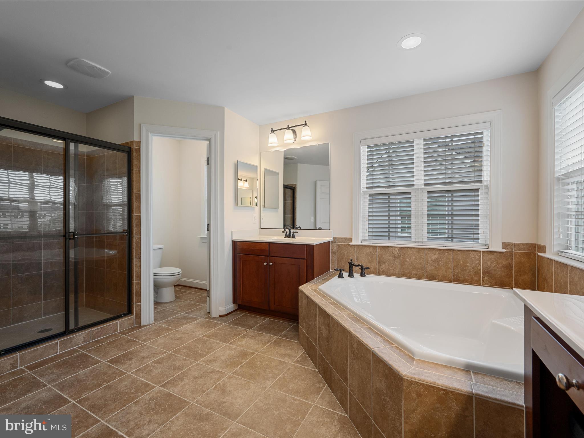 103 Prairie Place Stephenson, VA 22656 - Photo 24 of 90 a spacious bathroom with a tub a sink a mirror and a shower