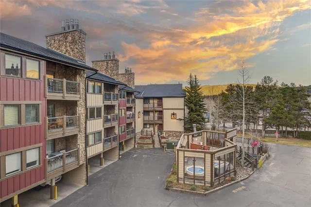 a view of roof deck with outdoor seating