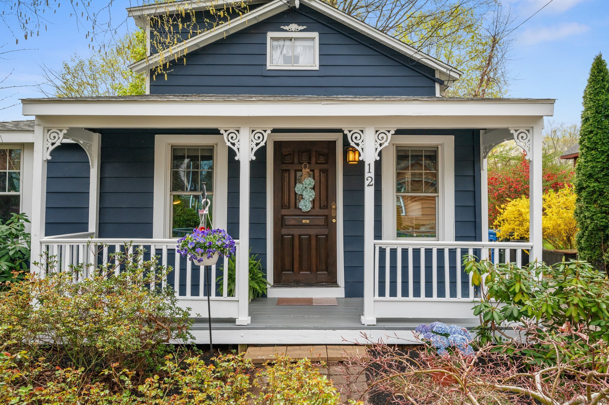 front view of a house with a porch